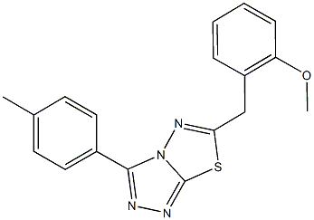 methyl 2-{[3-(4-methylphenyl)[1,2,4]triazolo[3,4-b][1,3,4]thiadiazol-6-yl]methyl}phenyl ether Struktur