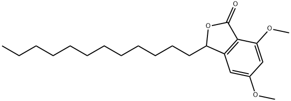 3-dodecyl-5,7-dimethoxy-2-benzofuran-1(3H)-one Struktur