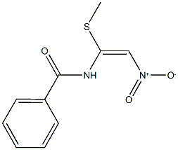 N-[2-nitro-1-(methylsulfanyl)vinyl]benzamide Struktur