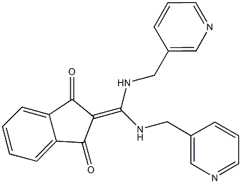 2-{bis[(3-pyridinylmethyl)amino]methylene}-1H-indene-1,3(2H)-dione Struktur