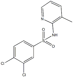 3,4-dichloro-N-(3-methyl-2-pyridinyl)benzenesulfonamide Struktur