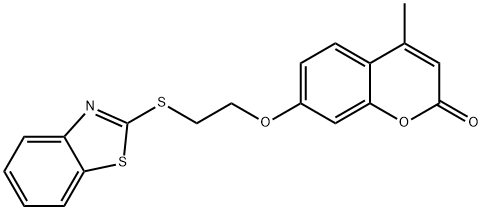 7-[2-(1,3-benzothiazol-2-ylsulfanyl)ethoxy]-4-methyl-2H-chromen-2-one Struktur