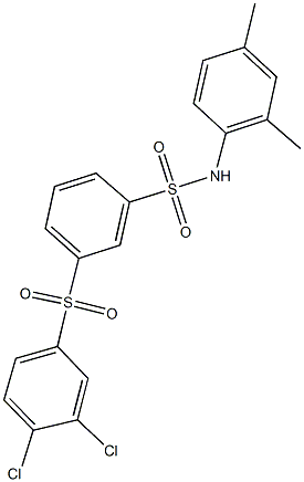 3-[(3,4-dichlorophenyl)sulfonyl]-N-(2,4-dimethylphenyl)benzenesulfonamide Struktur