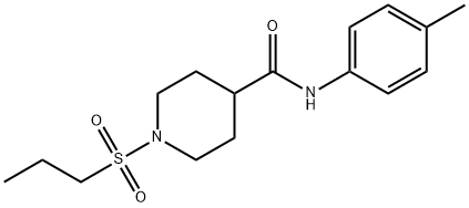 N-(4-methylphenyl)-1-(propylsulfonyl)-4-piperidinecarboxamide Struktur