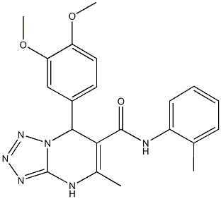 7-(3,4-dimethoxyphenyl)-5-methyl-N-(2-methylphenyl)-4,7-dihydrotetraazolo[1,5-a]pyrimidine-6-carboxamide Struktur