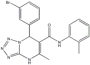 7-(3-bromophenyl)-5-methyl-N-(2-methylphenyl)-4,7-dihydrotetraazolo[1,5-a]pyrimidine-6-carboxamide Struktur