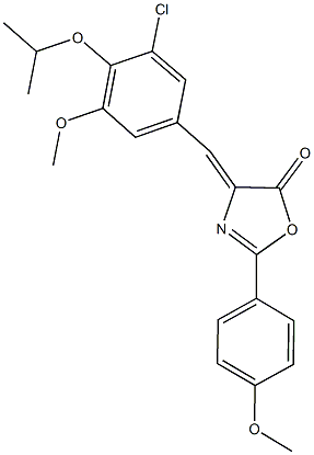 4-(3-chloro-4-isopropoxy-5-methoxybenzylidene)-2-(4-methoxyphenyl)-1,3-oxazol-5(4H)-one Struktur