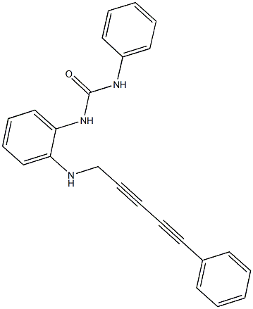 N-phenyl-N'-{2-[(5-phenyl-2,4-pentadiynyl)amino]phenyl}urea Struktur