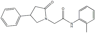 N-(2-methylphenyl)-2-(2-oxo-4-phenyl-1-pyrrolidinyl)acetamide Struktur