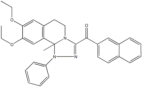 (8,9-diethoxy-10b-methyl-1-phenyl-1,5,6,10b-tetrahydro[1,2,4]triazolo[3,4-a]isoquinolin-3-yl)(2-naphthyl)methanone Struktur