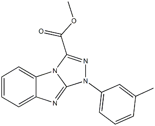 methyl 1-(3-methylphenyl)-1H-[1,2,4]triazolo[4,3-a]benzimidazole-3-carboxylate Struktur