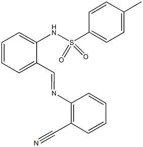 N-(2-{[(2-cyanophenyl)imino]methyl}phenyl)-4-methylbenzenesulfonamide Struktur