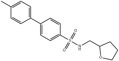 4'-methyl-N-(tetrahydro-2-furanylmethyl)[1,1'-biphenyl]-4-sulfonamide Struktur