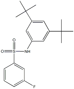 N-(3,5-ditert-butylphenyl)-3-fluorobenzenesulfonamide Struktur