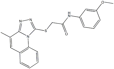 N-(3-methoxyphenyl)-2-[(4-methyl[1,2,4]triazolo[4,3-a]quinolin-1-yl)sulfanyl]acetamide Struktur