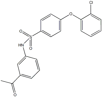 N-(3-acetylphenyl)-4-(2-chlorophenoxy)benzenesulfonamide Struktur