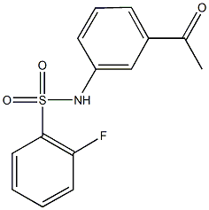 N-(3-acetylphenyl)-2-fluorobenzenesulfonamide Struktur