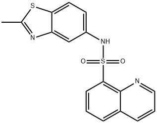 N-(2-methyl-1,3-benzothiazol-5-yl)-8-quinolinesulfonamide Struktur