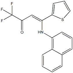 1,1,1-trifluoro-4-(1-naphthylamino)-4-(2-thienyl)-3-buten-2-one Struktur