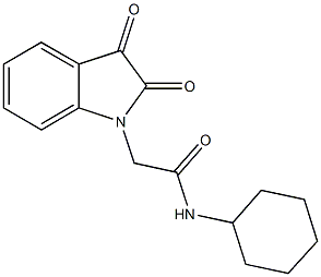 N-cyclohexyl-2-(2,3-dioxo-2,3-dihydro-1H-indol-1-yl)acetamide Struktur