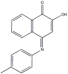 2-hydroxy-4-[(4-methylphenyl)imino]-1(4H)-naphthalenone Struktur