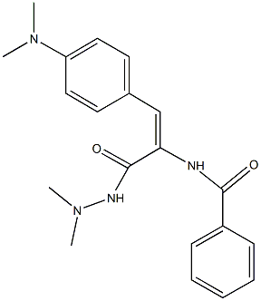 N-{2-[4-(dimethylamino)phenyl]-1-[(2,2-dimethylhydrazino)carbonyl]vinyl}benzamide Struktur