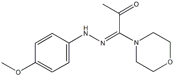 1-[(4-methoxyphenyl)hydrazono]-1-(4-morpholinyl)acetone Struktur