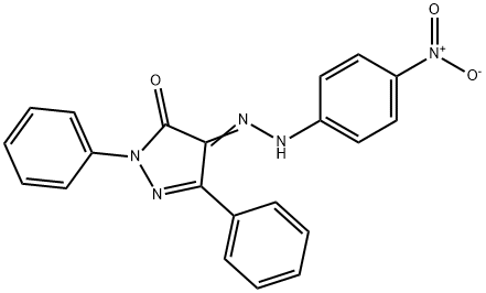 1,3-diphenyl-1H-pyrazole-4,5-dione 4-({4-nitrophenyl}hydrazone) Struktur