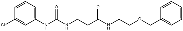 N-[2-(benzyloxy)ethyl]-3-{[(3-chloroanilino)carbonyl]amino}propanamide Struktur