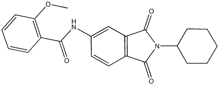 N-(2-cyclohexyl-1,3-dioxo-2,3-dihydro-1H-isoindol-5-yl)-2-methoxybenzamide Struktur