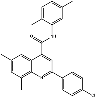 2-(4-chlorophenyl)-N-(2,5-dimethylphenyl)-6,8-dimethyl-4-quinolinecarboxamide Struktur