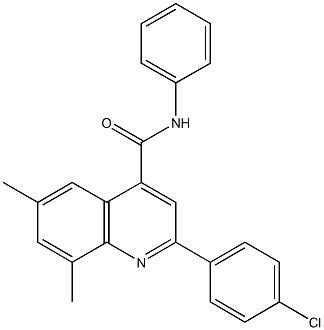 2-(4-chlorophenyl)-6,8-dimethyl-N-phenyl-4-quinolinecarboxamide Struktur