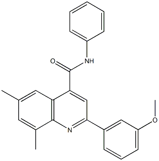 2-(3-methoxyphenyl)-6,8-dimethyl-N-phenyl-4-quinolinecarboxamide Struktur