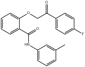 2-[2-(4-fluorophenyl)-2-oxoethoxy]-N-(3-methylphenyl)benzamide Struktur