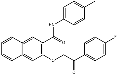 3-[2-(4-fluorophenyl)-2-oxoethoxy]-N-(4-methylphenyl)-2-naphthamide Struktur