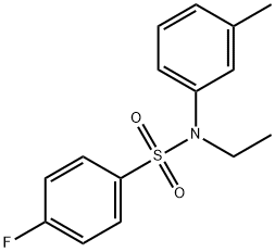 N-ethyl-4-fluoro-N-(3-methylphenyl)benzenesulfonamide Struktur