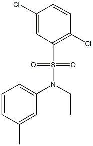 2,5-dichloro-N-ethyl-N-(3-methylphenyl)benzenesulfonamide Struktur