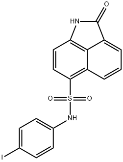 N-(4-iodophenyl)-2-oxo-1,2-dihydrobenzo[cd]indole-6-sulfonamide Struktur