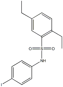 2,5-diethyl-N-(4-iodophenyl)benzenesulfonamide Struktur