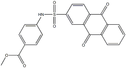 methyl 4-{[(9,10-dioxo-9,10-dihydro-2-anthracenyl)sulfonyl]amino}benzoate Struktur