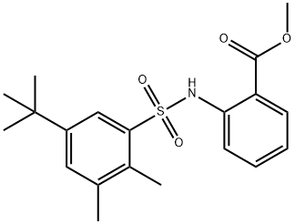 methyl 2-{[(5-tert-butyl-2,3-dimethylphenyl)sulfonyl]amino}benzoate Struktur