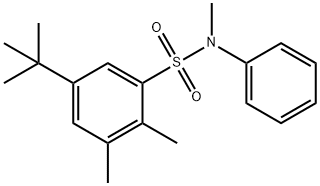 5-tert-butyl-N,2,3-trimethyl-N-phenylbenzenesulfonamide Struktur