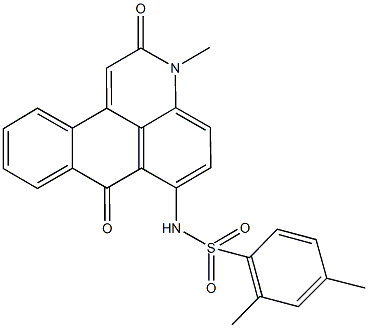 2,4-dimethyl-N-(3-methyl-2,7-dioxo-2,7-dihydro-3H-naphtho[1,2,3-de]quinolin-6-yl)benzenesulfonamide Struktur