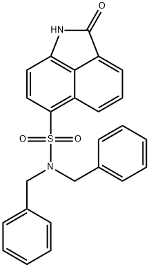 N,N-dibenzyl-2-oxo-1,2-dihydrobenzo[cd]indole-6-sulfonamide Struktur