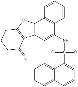 N-(7-oxo-7,8,9,10-tetrahydronaphtho[1,2-b][1]benzofuran-5-yl)-1-naphthalenesulfonamide Struktur