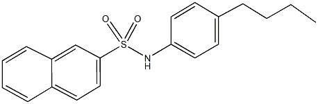 N-(4-butylphenyl)-2-naphthalenesulfonamide Struktur