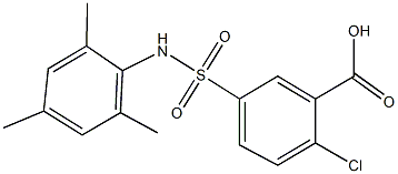 2-chloro-5-[(mesitylamino)sulfonyl]benzoic acid Struktur