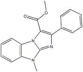 methyl 9-methyl-2-phenyl-9H-imidazo[1,2-a]benzimidazole-3-carboxylate Struktur