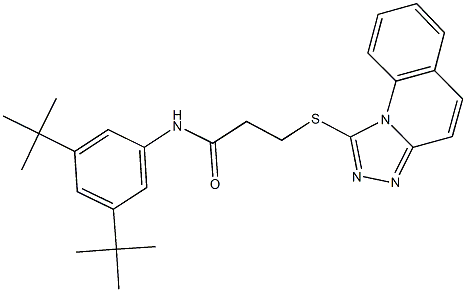 N-(3,5-ditert-butylphenyl)-3-([1,2,4]triazolo[4,3-a]quinolin-1-ylsulfanyl)propanamide Struktur