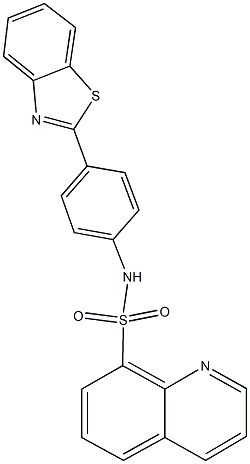 N-[4-(1,3-benzothiazol-2-yl)phenyl]-8-quinolinesulfonamide Struktur